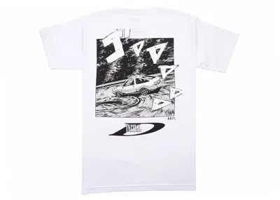 Pre-owned Bait Men's  X Initial D Drift Design Tee Shirt In White