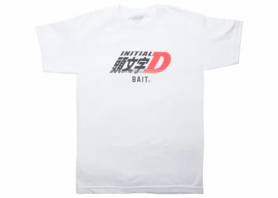 Pre-owned Bait Men's  X Initial D Logos Tee Shirt In White