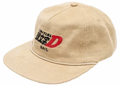Pre-owned Bait Men's  X Initial D Racing Corduroy Snapback Cap In Tan