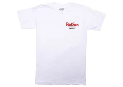 Pre-owned Bait Men's  X Initial D Red Suns Tee Shirt In White