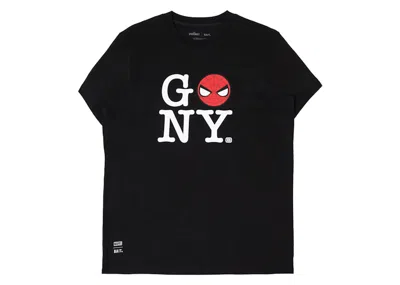Pre-owned Bait Men's  X Marvel Spiderman 2 Go Ny Tee Shirt In Black