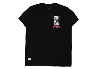 Pre-owned Bait Men's  X Marvel's Spiderman 2 Swinging Tee Shirt In Black