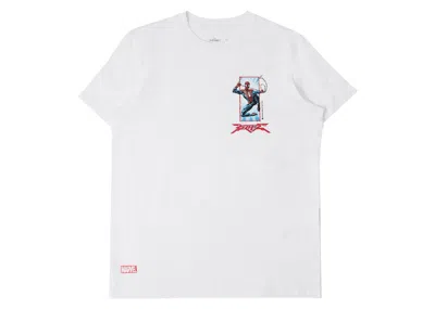 Pre-owned Bait Men's  X Marvel Spiderman 2 Swinging Tee Shirt In White