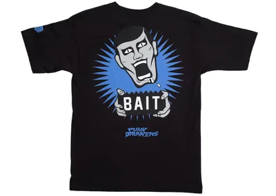 Pre-owned Bait Men's  X Punk Drunkers Tee Shirt In Black