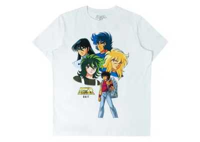 Pre-owned Bait Men's  X Saint Seiya Bronze Group Tee Shirt In White
