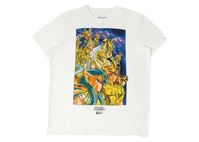 Pre-owned Bait Men's  X Saint Seiya Group Gold Tee Shirt In White