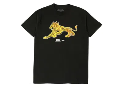 Pre-owned Bait Men's  X Saint Seiya Leo Gold Tee Shirt In Black