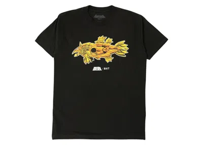 Pre-owned Bait Men's  X Saint Seiya Pisces Gold Tee Shirt In Black