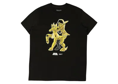 Pre-owned Bait Men's  X Saint Seiya Saggitarius Gold Tee Shirt In Black