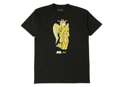 Pre-owned Bait Men's  X Saint Seiya Virgo Gold Tee Shirt In Black