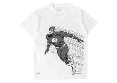 Pre-owned Bait Men's  X The Flash Speed Force Tee Shirt In White