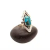Baizaar Women's Decorated Point Ring In Turquoise In Brown