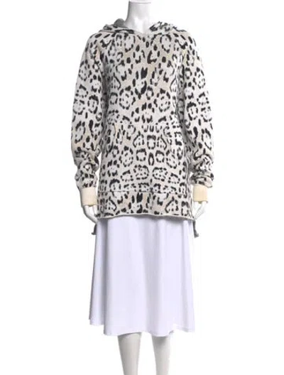 Pre-owned Baja East Animal Print Crew Neck Sweater In Grey