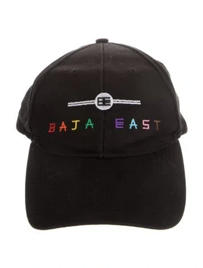 Pre-owned Baja East Black Embroidered Cap