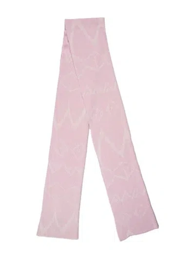 Pre-owned Baja East Cashmere Printed Scarf In Pink