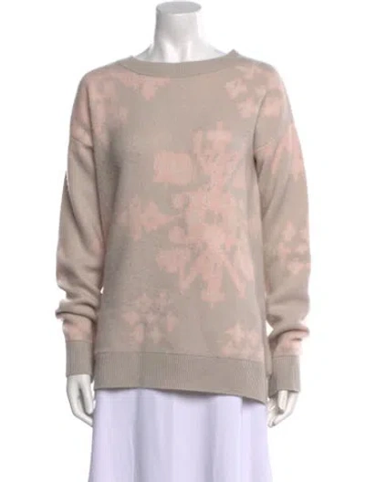 Pre-owned Baja East Cashmere Tie-dye Print Sweater In Neutral