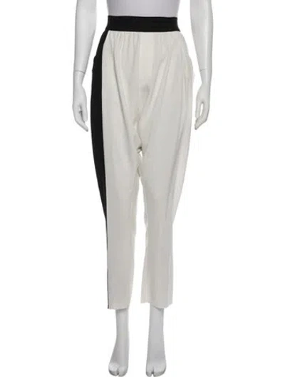 Pre-owned Baja East Colorblock Pattern Straight Leg Pants In White