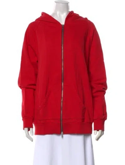 Pre-owned Baja East Crew Neck Long Sleeve Hoodie W/ Tags In Red