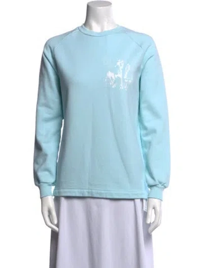 Pre-owned Baja East Crew Neck Long Sleeve Sweatshirt In Blue
