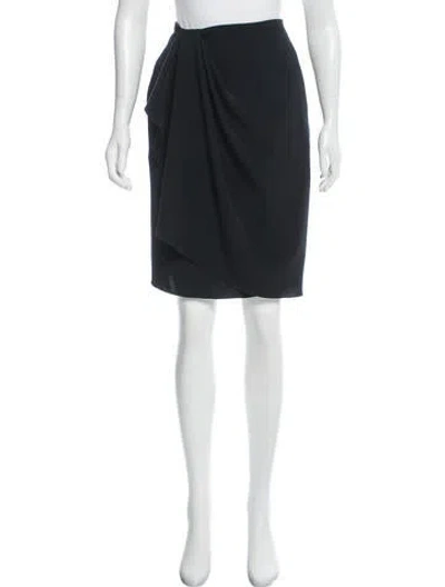 Pre-owned Baja East Draped Knee-length Skirt In Black