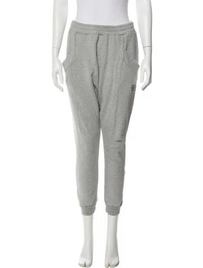 Pre-owned Baja East Embroidered Accent Sweatpants In Gray