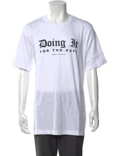Pre-owned Baja East Graphic Print Crew Neck T-shirt W/ Tags In White