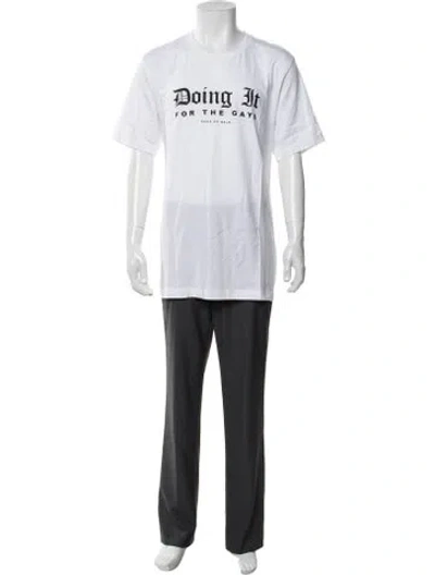 Pre-owned Baja East Graphic Print Crew Neck T-shirt W/ Tags In White