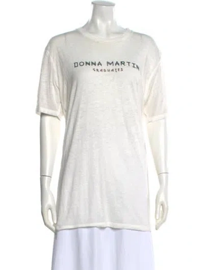 Pre-owned Baja East Graphic Print Crew Neck T-shirt In White