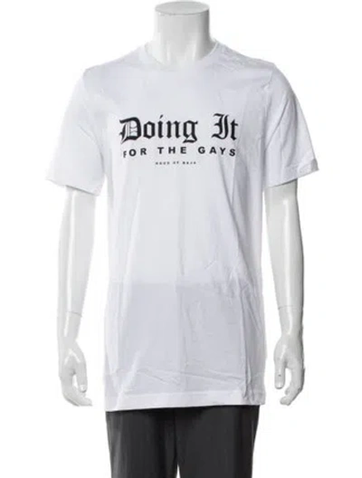 Pre-owned Baja East Graphic Print Crew Neck T-shirt In White
