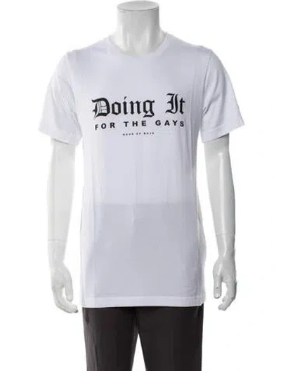 Pre-owned Baja East Graphic Print Crew Neck T-shirt In White