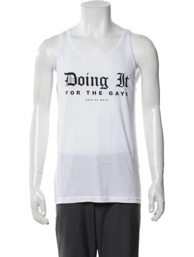 Pre-owned Baja East Graphic Print Scoop Neck T-shirt W/ Tags In White
