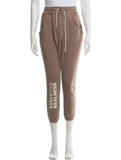 Pre-owned Baja East Graphic Print Sweatpants In Brown