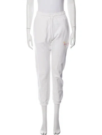 Pre-owned Baja East Graphic Print Sweatpants In White