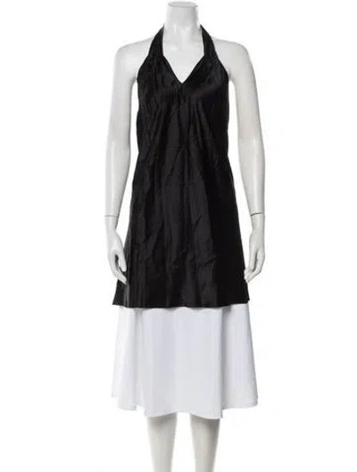 Pre-owned Baja East Halterneck Sleeveless Top W/ Tags In Black