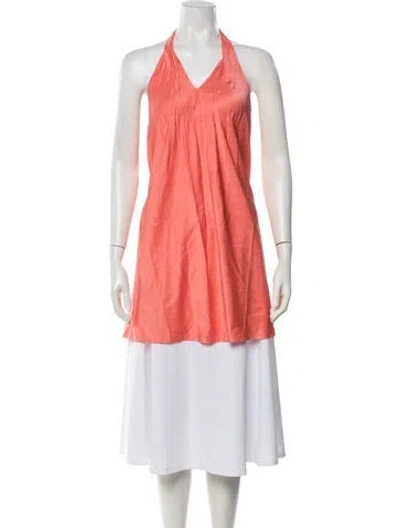 Pre-owned Baja East Halterneck Sleeveless Top W/ Tags In Orange