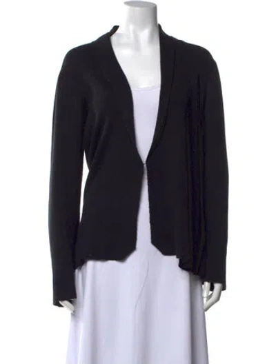 Pre-owned Baja East Open Front Sweater In Black