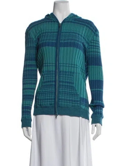 Pre-owned Baja East Plaid Print Jacket In Blue