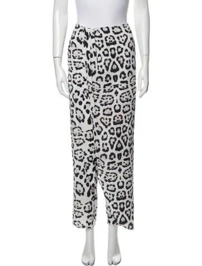 Pre-owned Baja East Printed Straight Leg Pants In White
