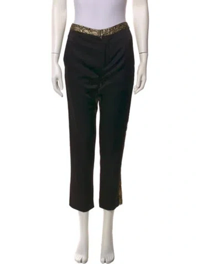 Pre-owned Baja East Straight Leg Pants In Black