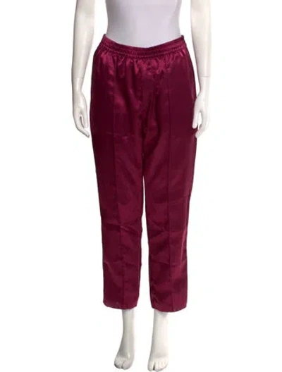 Pre-owned Baja East Straight Leg Pants In Burgundy