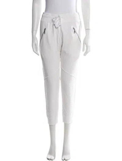 Pre-owned Baja East Straight Leg Pants In White