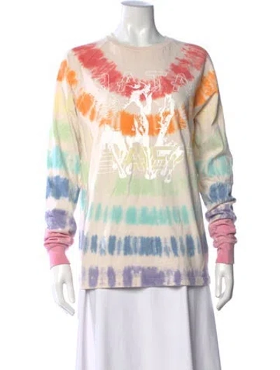 Pre-owned Baja East Tie-dye Print Crew Neck Sweatshirt In Neutral