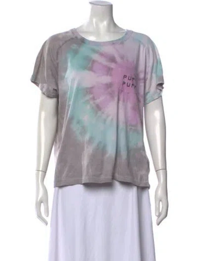 Pre-owned Baja East Tie-dye Print Crew Neck T-shirt In Purple
