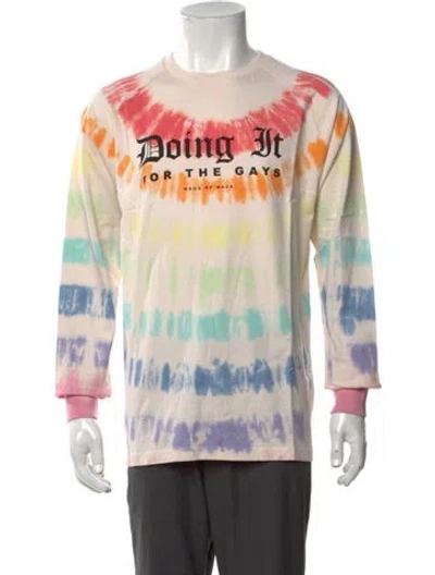 Pre-owned Baja East Tie-dye Print Crew Neck T-shirt W/ Tags In Pink