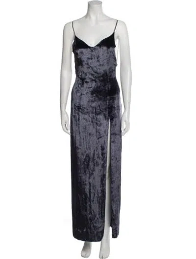 Pre-owned Baja East Tie-dye Print Long Dress In Gray