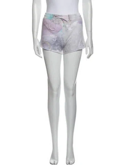 Pre-owned Baja East Tie-dye Print Mini Shorts W/ Tags In Pink