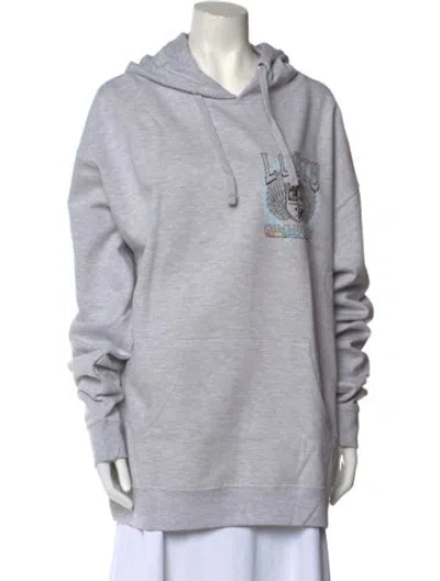 Pre-owned Baja East V-neck Long Sleeve Sweatshirt In Gray