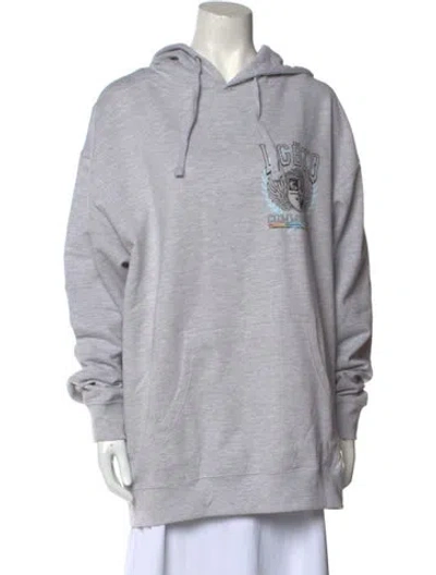 Pre-owned Baja East V-neck Long Sleeve Sweatshirt In Gray