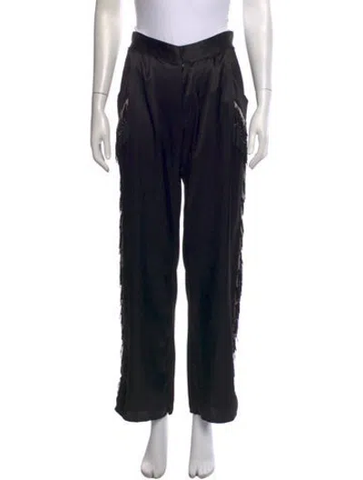Pre-owned Baja East Wide Leg Pants In Black