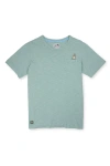 Baja Llama Cerveza For My Face-a Slub Pima Pocket Tee In Green